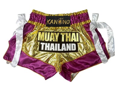 Pantaloncini Muay Thai Kanong : KNS-152-Oro-Viola
