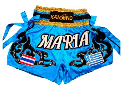 Pantaloncini da Muay Thai personalizzati con nome : KNSCUST-1324
