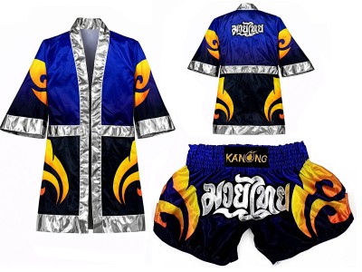 Vestaglia da Thai Boxe e Pantaloncini Muay Thai con nome : SET-506
