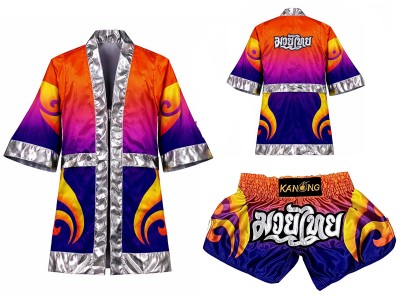 Vestaglia da Thai Boxe e Pantaloncini Muay Thai con nome : SET-507