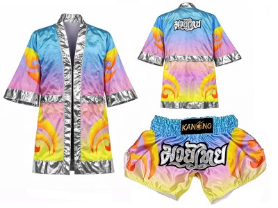 Vestaglia da Thai Boxe e Pantaloncini Muay Thai con nome : SET-508