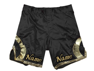 Personalizza i pantaloncini MMA aggiungi nome o logo: nero