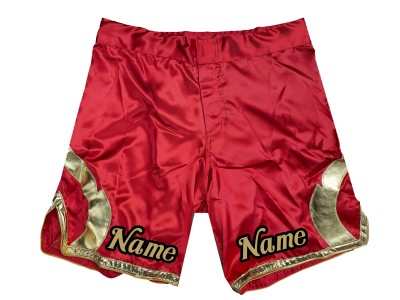 Pantaloncini MMA personalizzati aggiungi nome : rosso