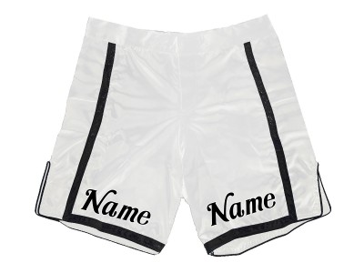 Pantaloncini MMA personalizzati : bianco-nero
