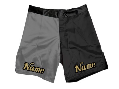 Pantaloncini MMA personalizzati : Grigio-Nero