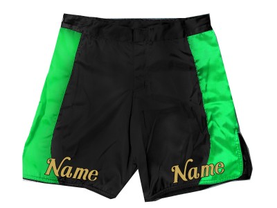 Personalizza i pantaloncini MMA con il nome o il logo: Nero-Verde