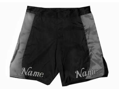 Pantaloncini MMA personalizzati : Nero-Grigio