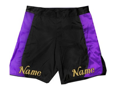 Pantaloncini MMA personalizzati : Nero-Viola
