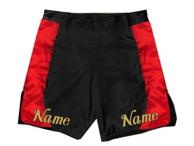 Pantaloncini MMA personalizzati : Nero-Rosso