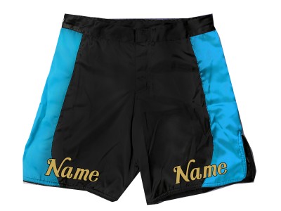 Personalizza i pantaloncini MMA con il nome o il logo: Nero-Azzurro