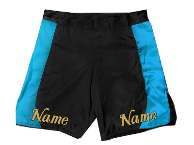 Pantaloncini MMA personalizzati : Nero-Azzurro