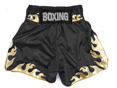 Pantaloncini da boxe personalizzati : KNBSH-038-Nero-Oro