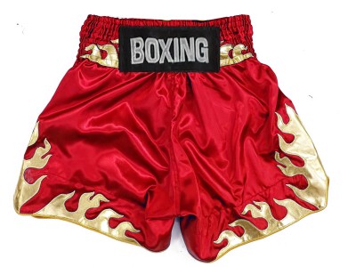 Pantaloncini da boxe personalizzati : KNBSH-038-Rosso