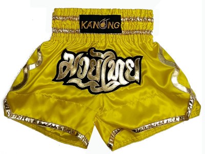 Pantaloncini Kick Boxing Bambino Kanong : KNS-121-Giallo