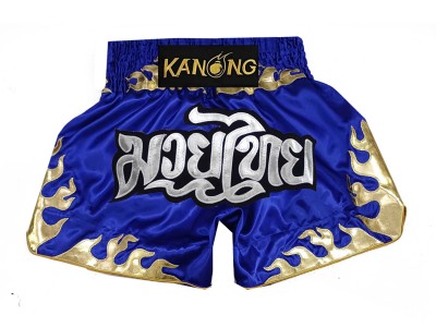 Pantaloncini Thai Boxe Kanong : KNS-145-Blu