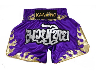 Pantaloncini Thai Boxe Kanong : KNS-145-Viola