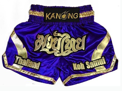 Pantaloncini Kick boxing personalizzati : KNSCUST-1201 Blu