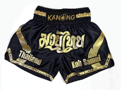 Pantaloncini Kick boxing personalizzati : KNSCUST-1202 Nero