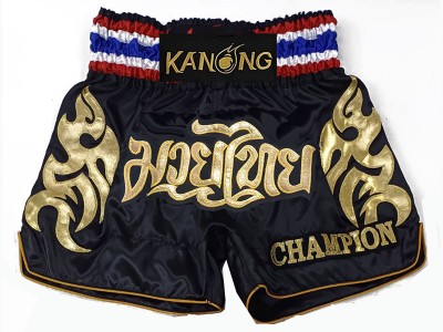 Pantaloncini Kick boxing personalizzati : KNSCUST-1206 Nero