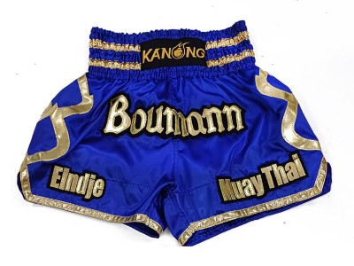 Pantaloncini Kick boxing personalizzati : KNSCUST-1213 Blu
