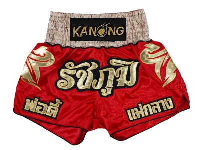 Pantaloncini Kick boxing personalizzati : KNSCUST-1223 Rosso