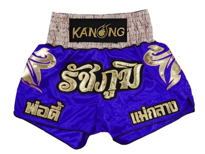 Pantaloncini Kick boxing personalizzati : KNSCUST-1224 Blu