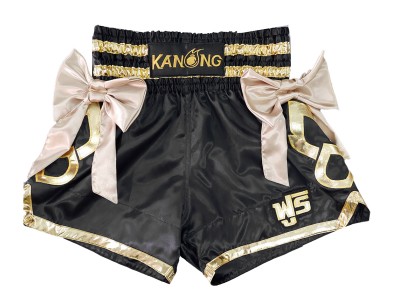 Pantaloncini Thai Boxe personalizzati : KNSCUST-1232 Nero