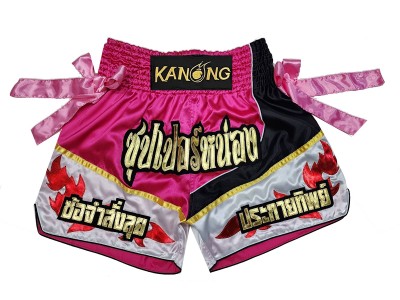 Pantaloncini Thai Boxe personalizzati : KNSCUST-1234 Rosa