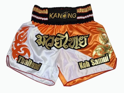 Pantaloncini Muay Thai personalizzati : KNSCUST-1237 Bianco