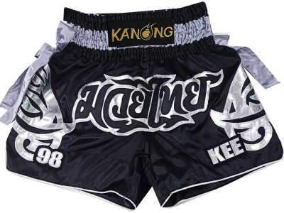 Pantaloncini Muay Thai personalizzati : KNSCUST-1238 Nero