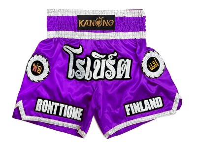 Pantaloncini Kick boxing personalizzati : KNSCUST-1242-Viola