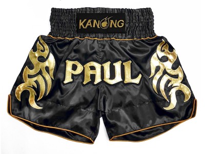 Pantaloncini Kick boxing personalizzati : KNSCUST-1245 Nero