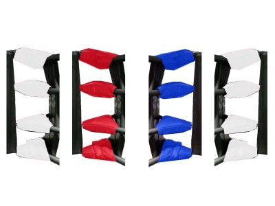 Copri tenditore per anello Muay Thai (set di 16) : Rosso/Blu/Bianco