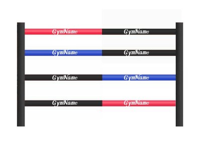 16pcs x 3m Personalizzare Copertura per corda ad anelli Muay Thai per un anello di 4x4m : Rosso/Blu/Nero
