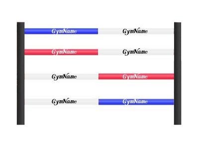 16pcs x 3m Personalizzare Copertura per corda ad anelli Muay Thai per un anello di 4x4m : Rosso/Blu/Bianco
