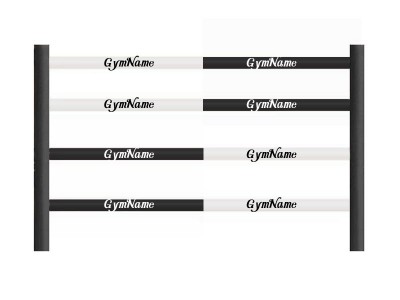 16pcs x 3m Personalizzare  Copertura per corda ad anelli Muay Thai per un anello di 4x4m : Bianco/Nero