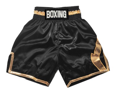 Pantaloncini da boxe personalizzati : KNBSH-036-Nero-Oro