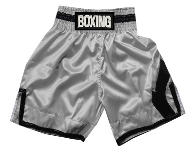 Pantaloncini da boxe personalizzati : KNBSH-036-Argento
