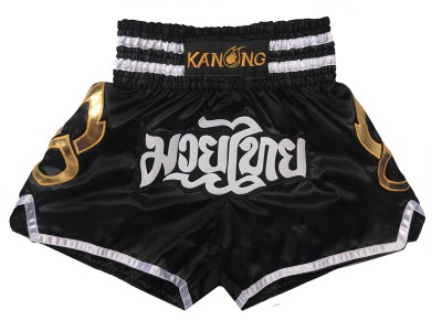 Pantaloncini Thai Boxe Kanong : KNS-145-Nero