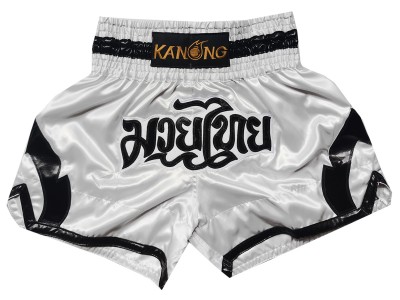 Pantaloncini Thai Boxe Kanong : KNS-144-Bianca