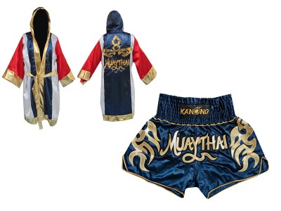 Vestaglia da Boxe KANONG e Pantaloncini Muay Thai : Set-134-Marina Thai Flag