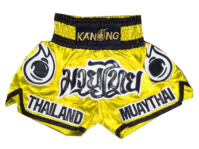 Pantaloncini Thai Boxe Kanong : KNS-118-Giallo