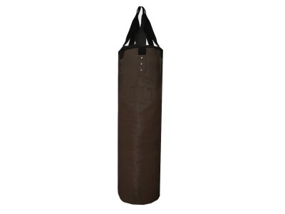 Sacco da boxe in microfibra personalizzato (non riempito): Marrone Scuro 150 cm.