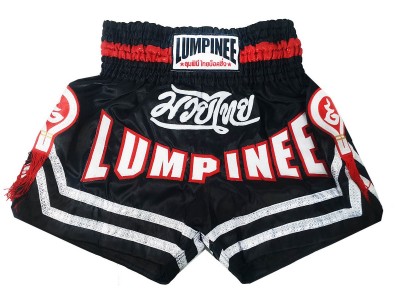 Shorts Bambini Muay Thai Boxe Lumpinee : LUM-036-Nero-K