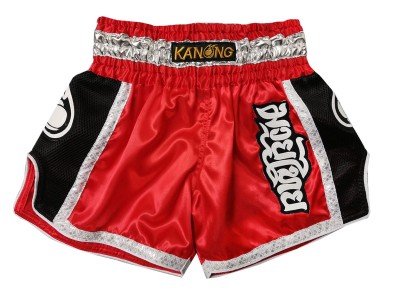 Pantaloncini Retro Muay Thai Kanong : KNSRTO-208-Rosso