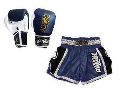 Guantoni Kick boxe e pantaloncini da Muay Thai : Set-208-Marina