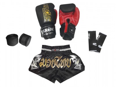 Set Muay Thai per Bambino : Nero