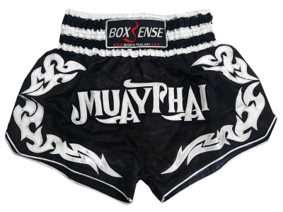 Pantaloncini Muay Thai Boxe Donna Boxsense : BXS-076-Nero-W