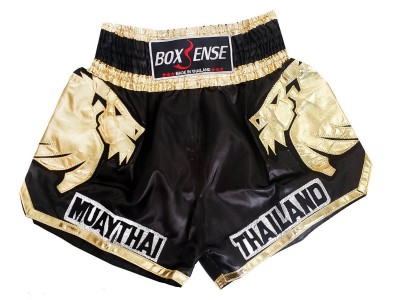 Pantaloncini Muay Thai Boxe Donna Boxsense : BXS-303-Oro-W