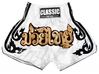 Pantaloncini Muay Thai Boxe Classic : CLS-016 Bianca